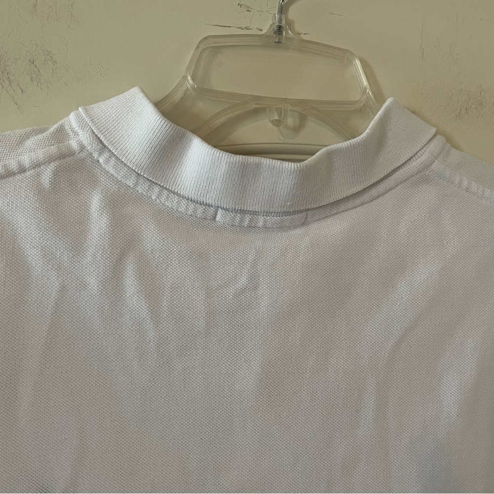 Men's Polo Ralph Lauren White and Blue Striped Short Sleeve Polo Shirt Size XL - Picture 4 of 16